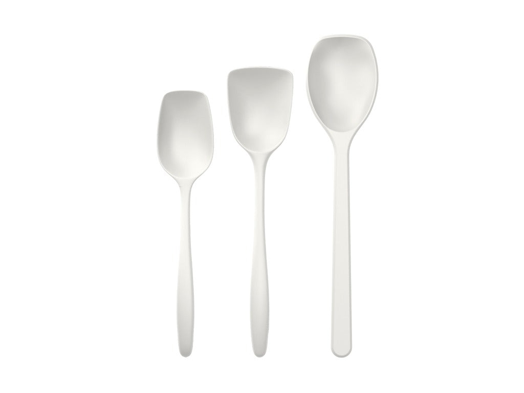 Pot spoon set 3 parts NEW Classic White