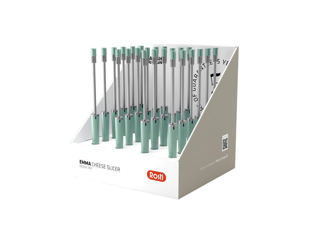 Table display cheese slicer Emma 24 pcs Nordic green