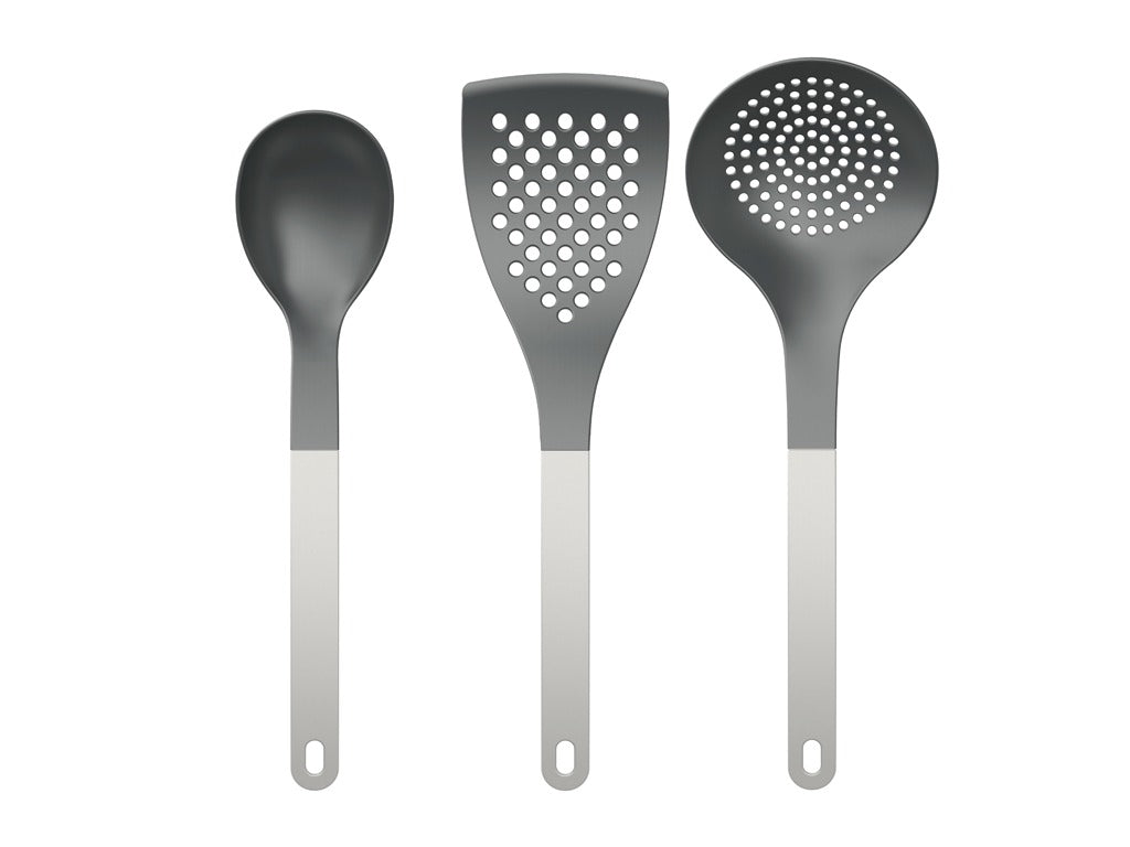 Kitchen utensil set 2 NEW Optima 3 pcs White Nylon