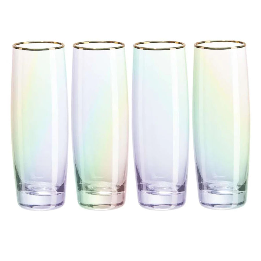 Prosecco Stemless 4-pack Rainbow