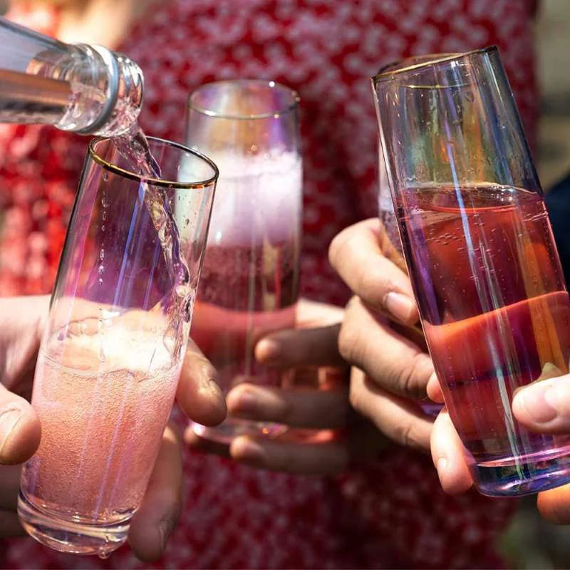 Prosecco Stemless 4-pack Rainbow