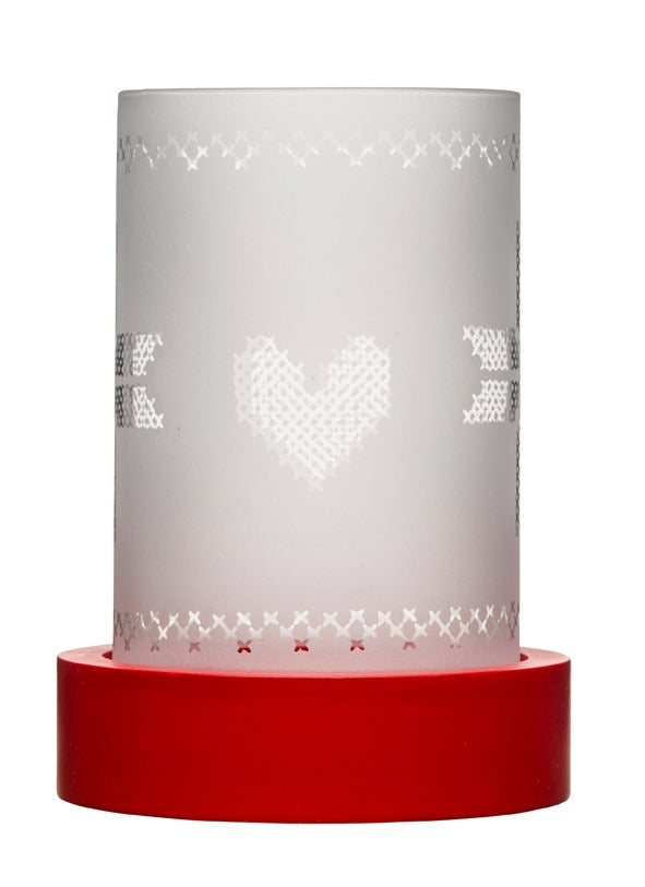 X-mas candle lantern small 2-pack