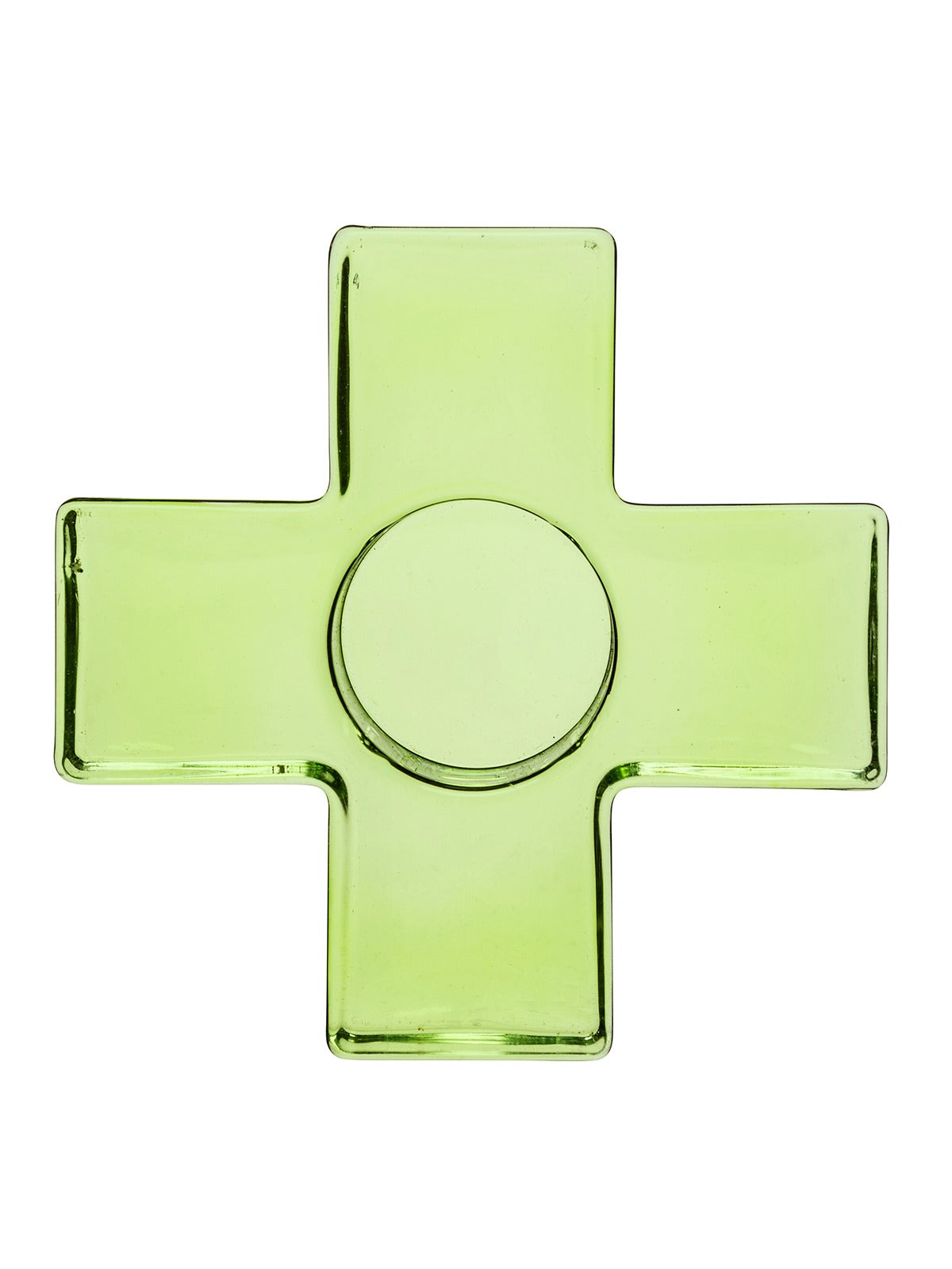 Cross candleholder green