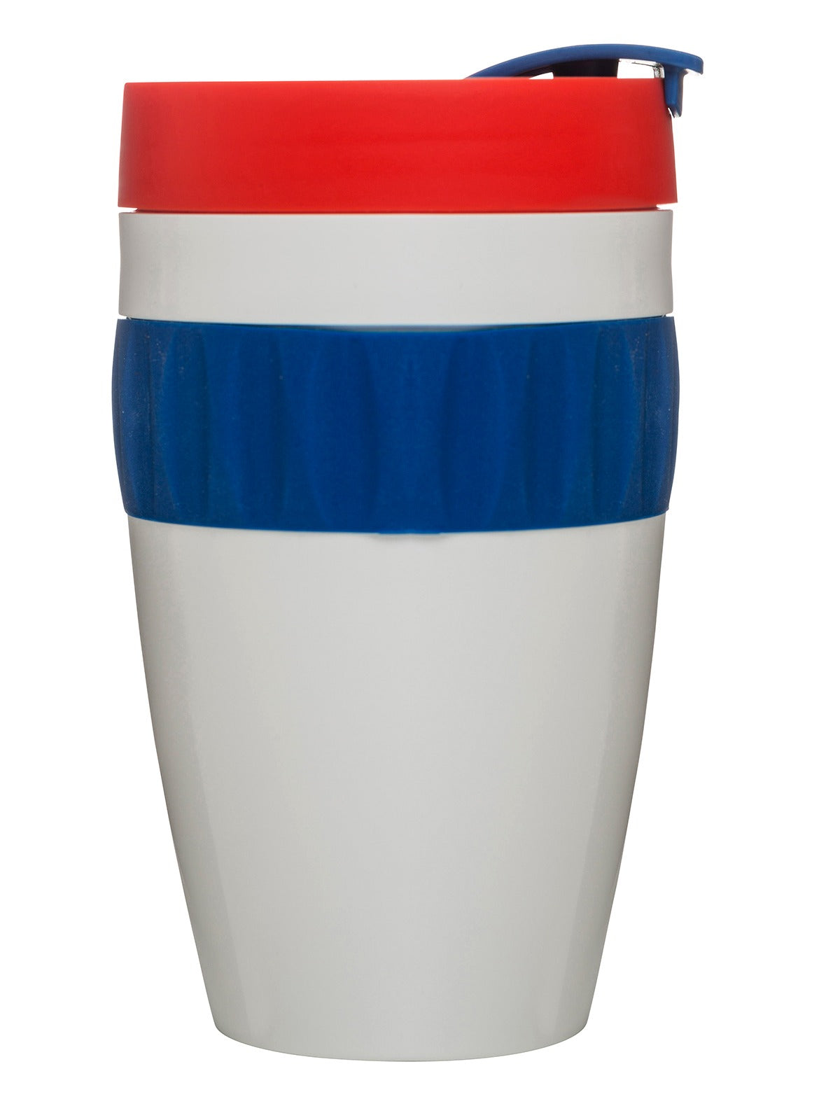 To Go mug white/blue/red