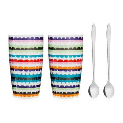 POP latte mug with spoon 2-pack