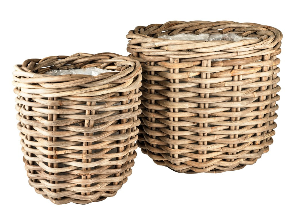 Plant basket Vida 2 pcs. Nature rattan