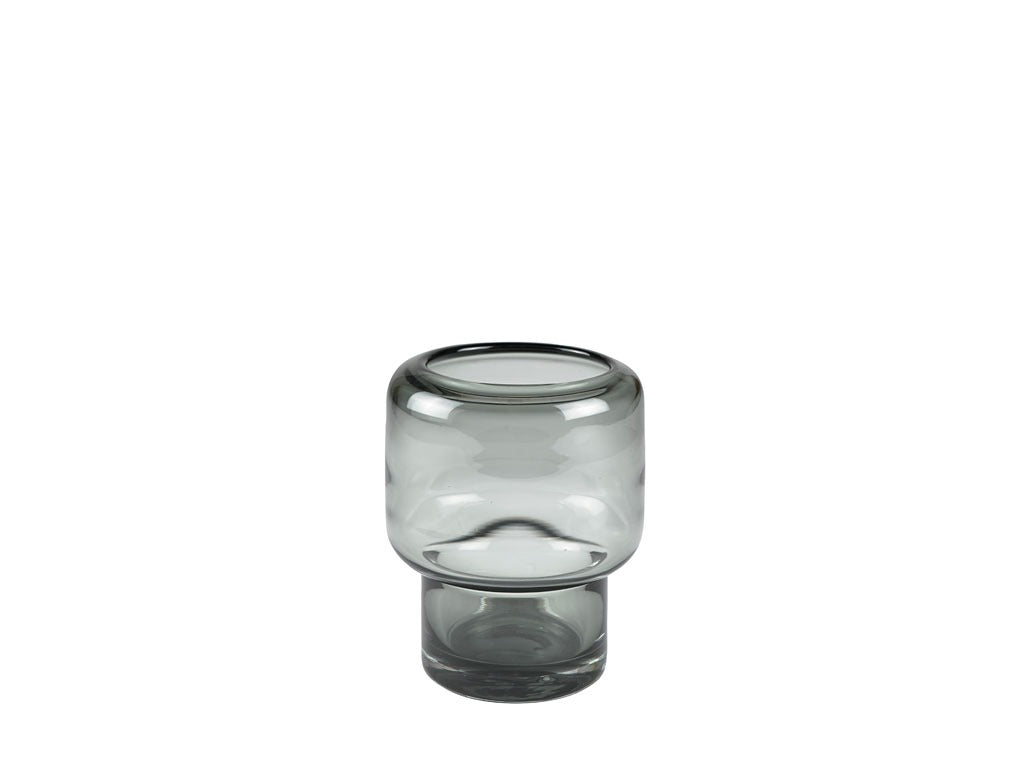 Vase Hoej 13.5x17 Grey Glass