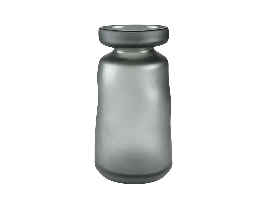Vase Ist D15x29 Grey Glass