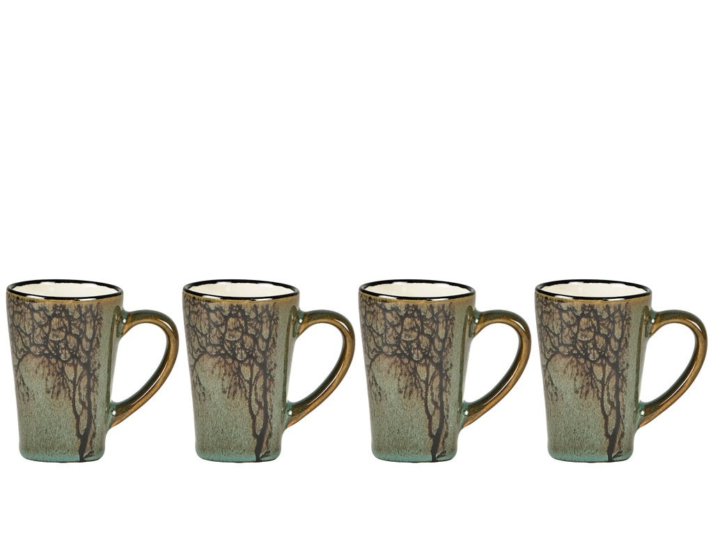 Espresso cup Hela 0.1 liter 4 pcs Green Stoneware