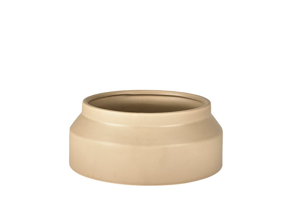 Flowerpot Strat D30.5x13cm Sand Stoneware