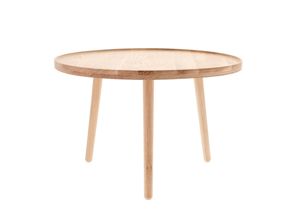 Table Ebern D70.5x44.5 cm White washed Solid oak