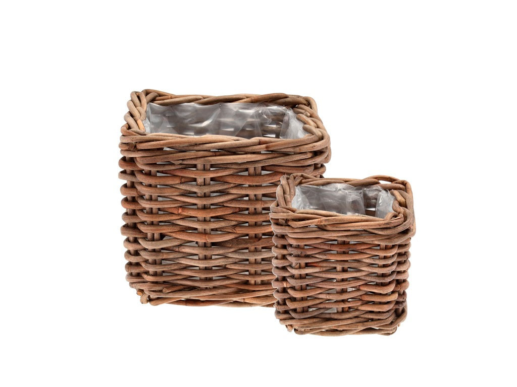 Plant basket Ylm 2 pcs. Nature rattan