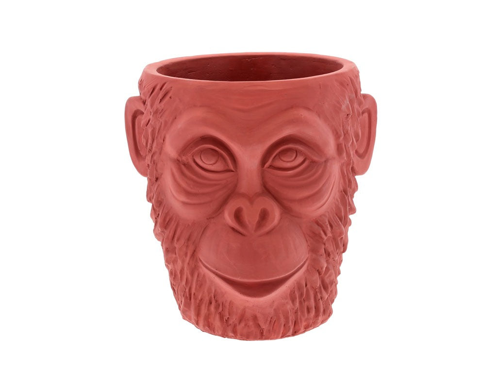 Flowerpot Calbe Gorilla D22x22 Red Brown Cement