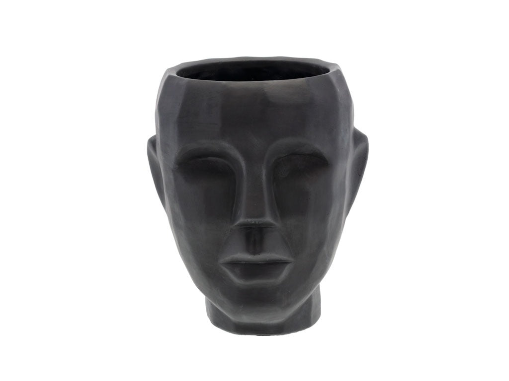 Flowerpot Head Vern H22.5 Black Cement