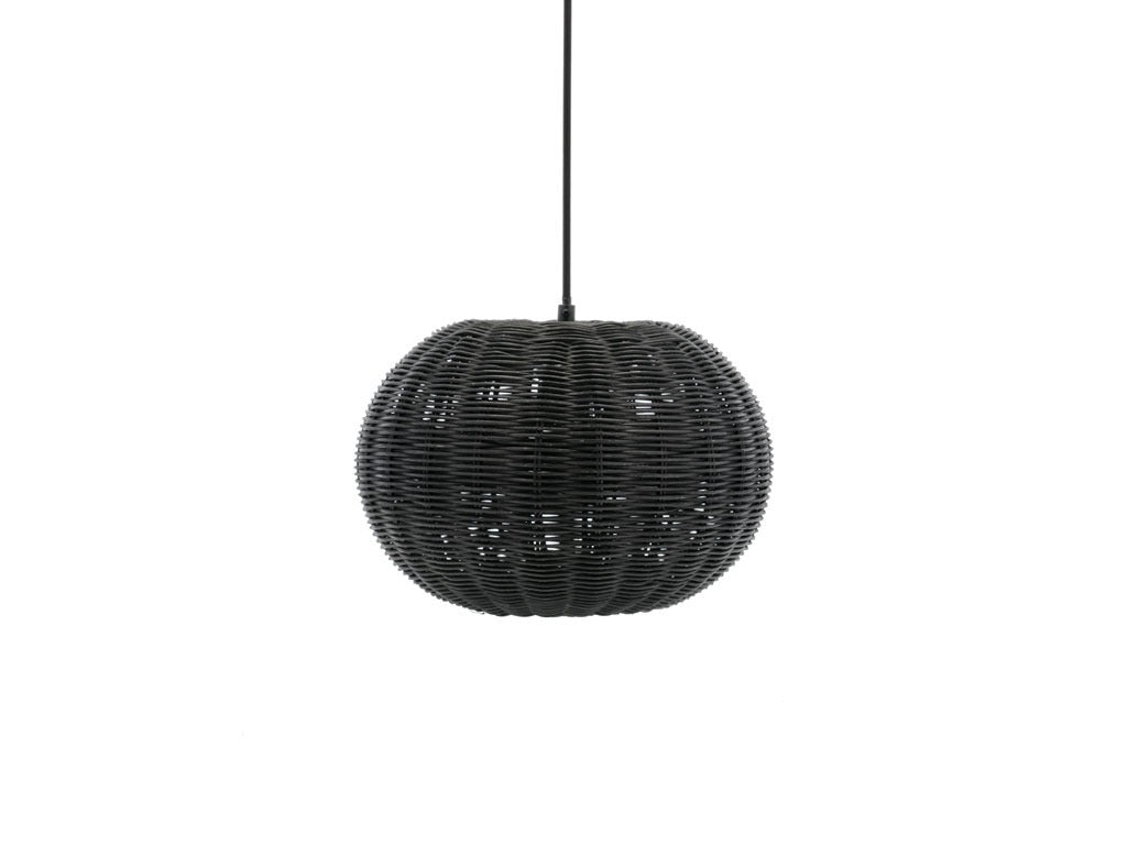 Pendant lamp Werna 30x20cm Black Nature rattan
