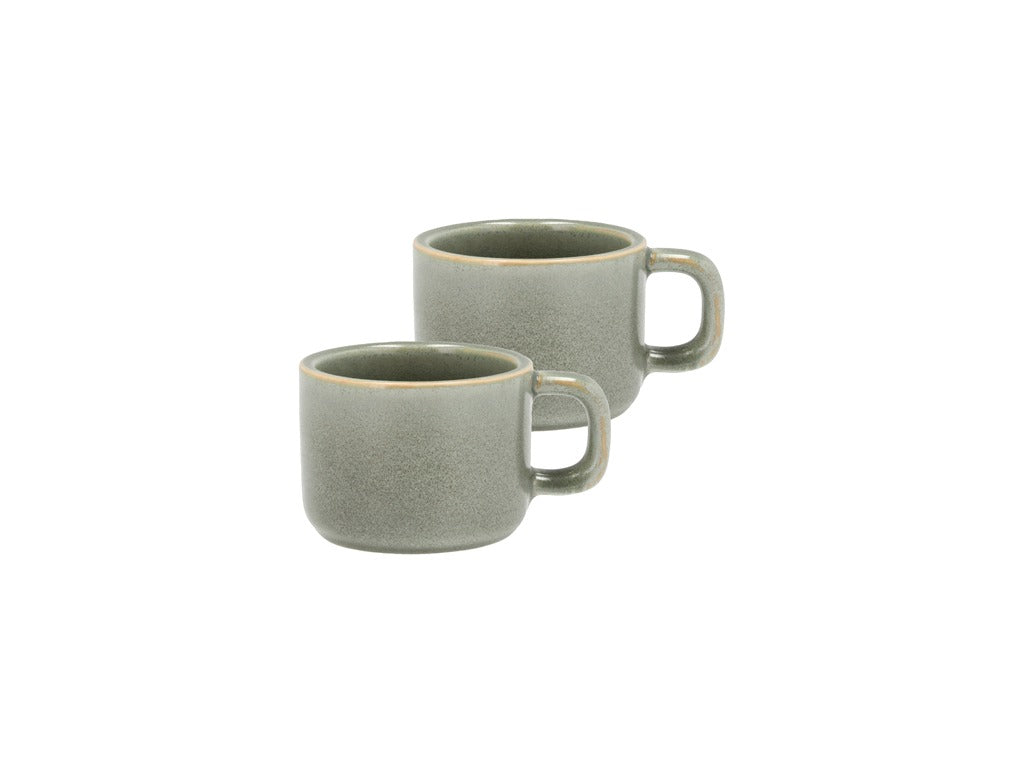 Espresso cup Fjord 0,1 liter 2 pcs Green Porcelain