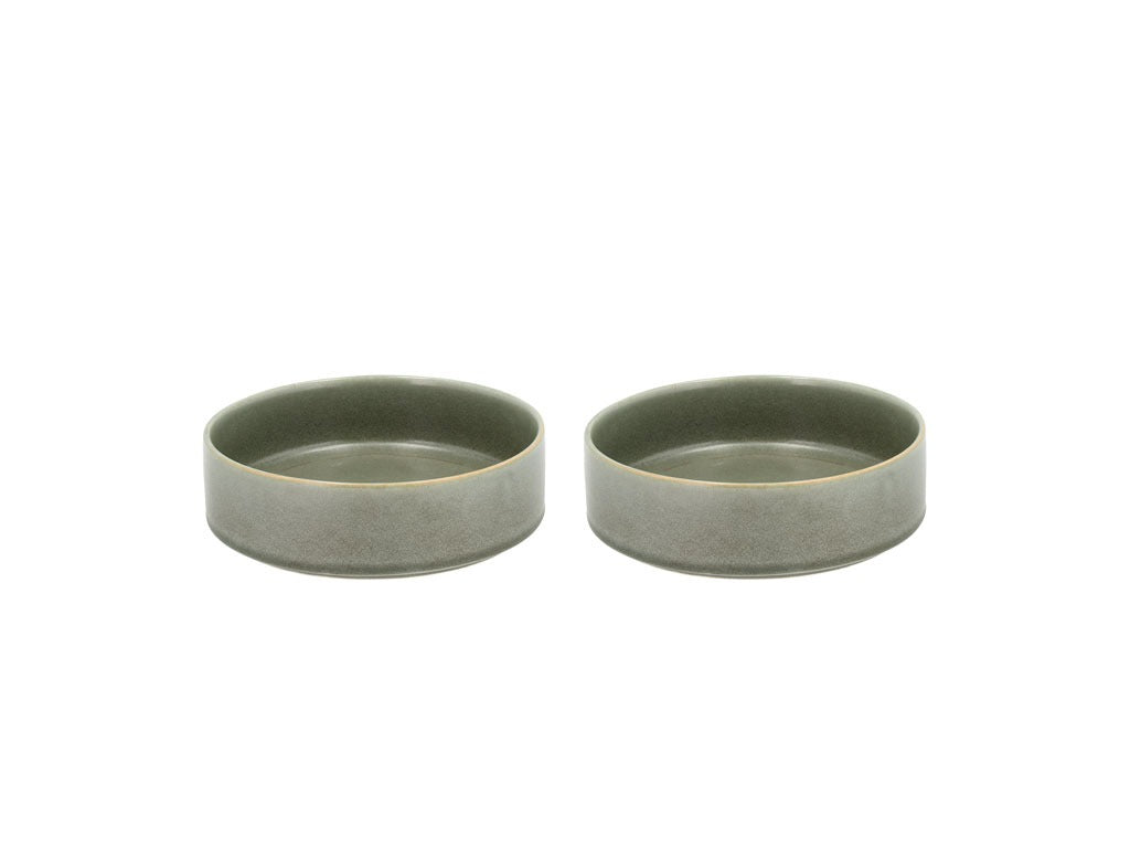 Bowl Fjord 0.45 liter 2 pcs Green Porcelain