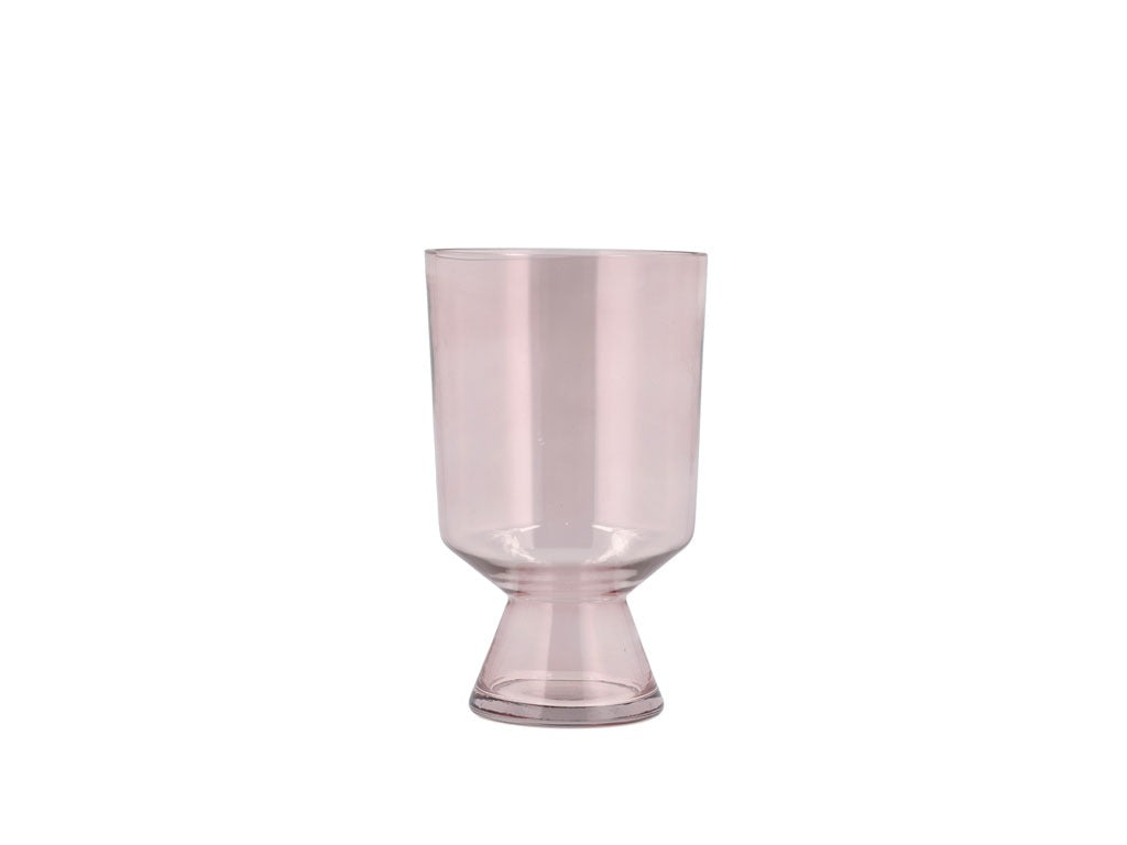 Vase Drum D15 x 24 cm Pink Glass