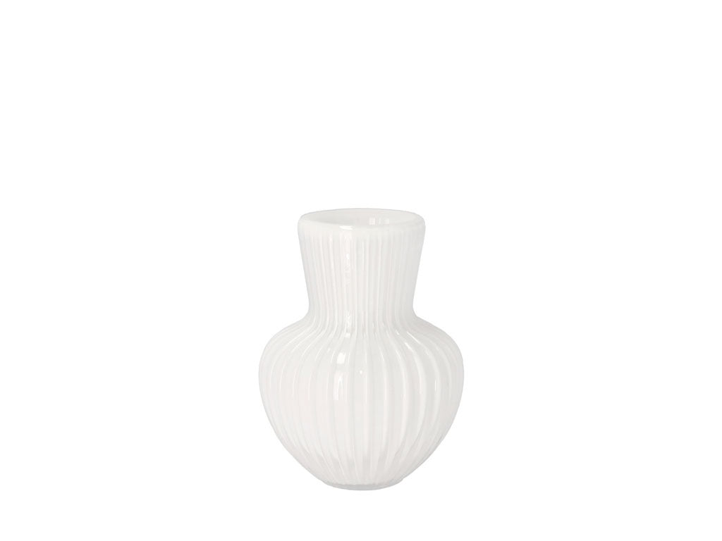 Vase Cuneo D15 x 20 cm White Glass