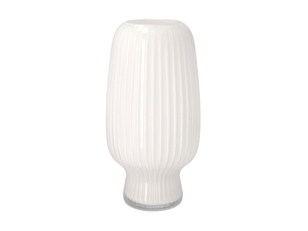 Vase Cuneo D16 x 31.5 cm White Glass