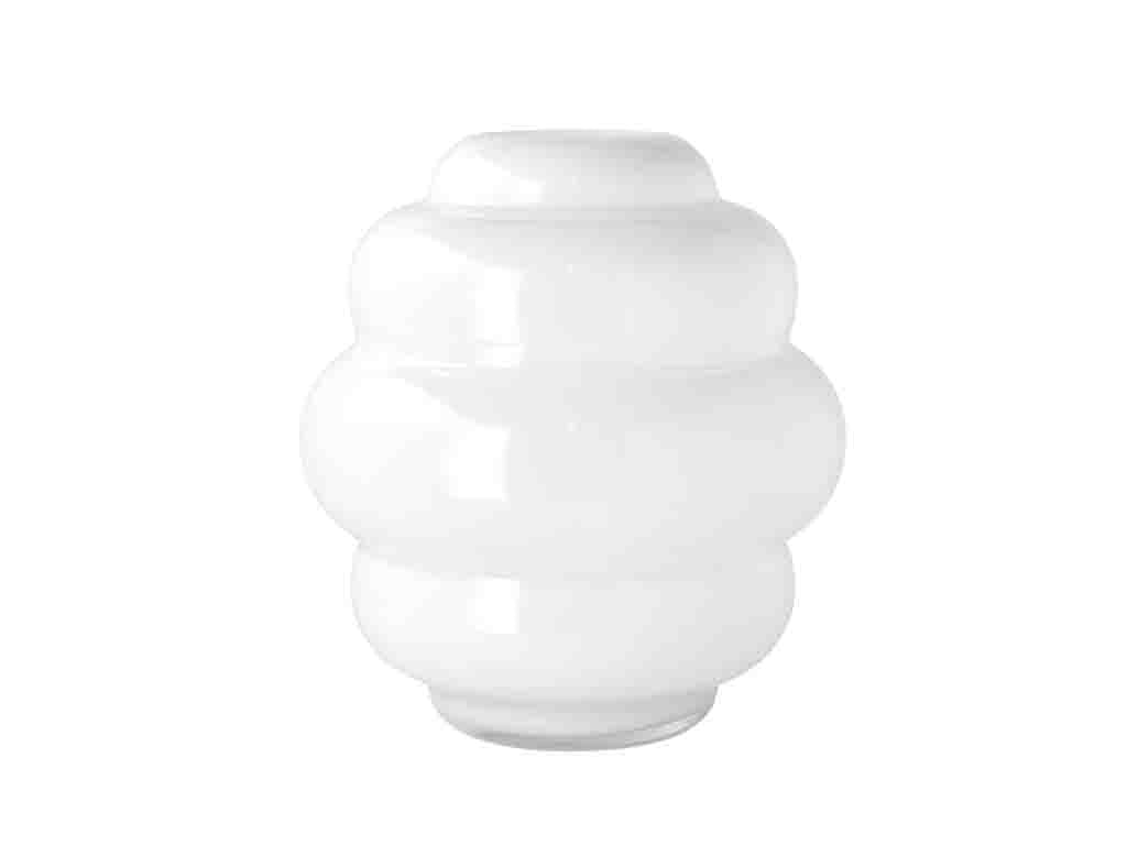 Vase Bubble 25 x 27,5 cm White Glass