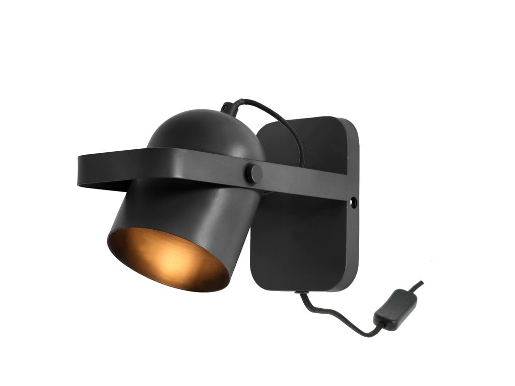 Wall lamp Nesvik 15x10.7x23.5 cm Black Iron