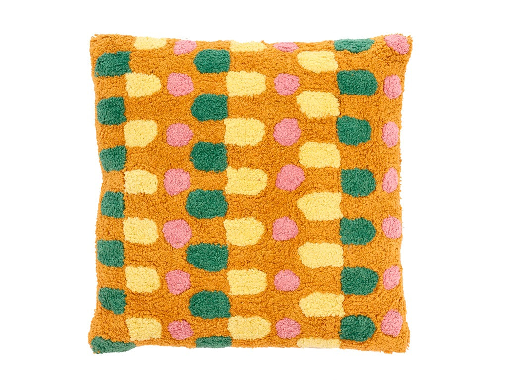 Cushion Retro 45 x 45 cm Rose/Green/Amber/Yellow