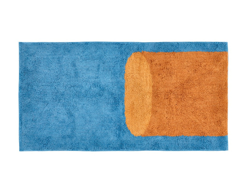 Tufted rug Styles 70 x 140 cm Blue/Amber 100% Cotton