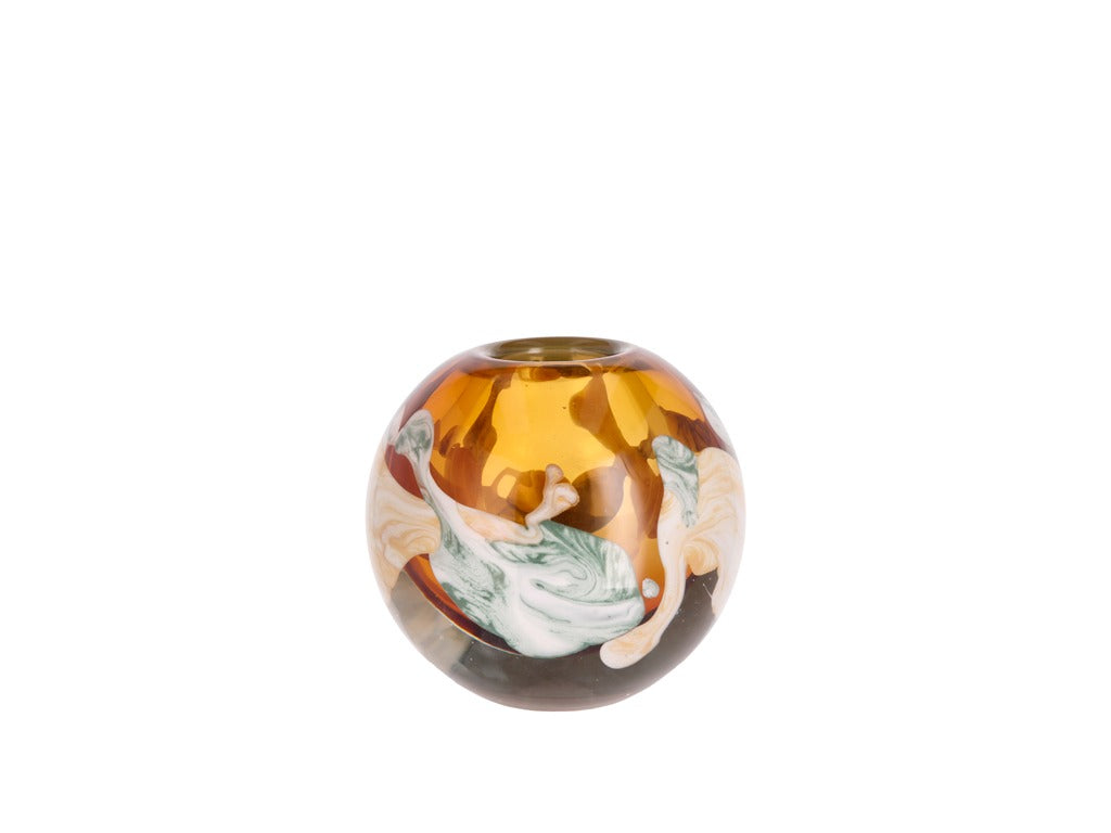 Vase Otea D11 x 10,5 cm Brown/Blue Glass