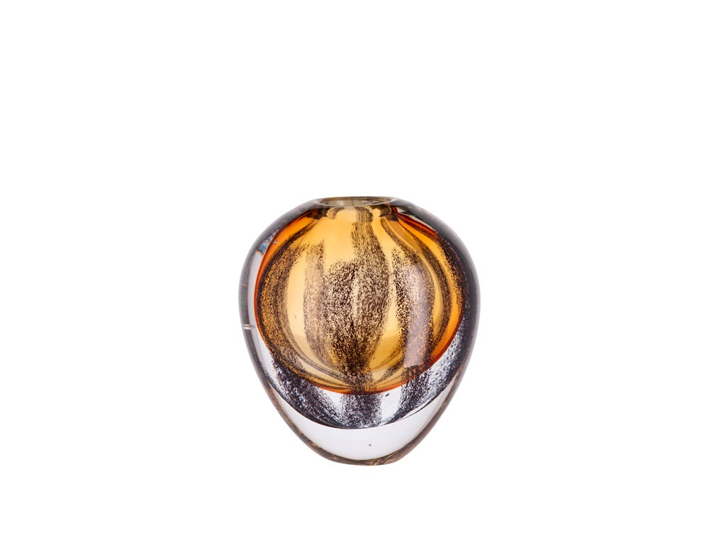 Vase Otea D12,5 x 14 cm Brown/Black Glass