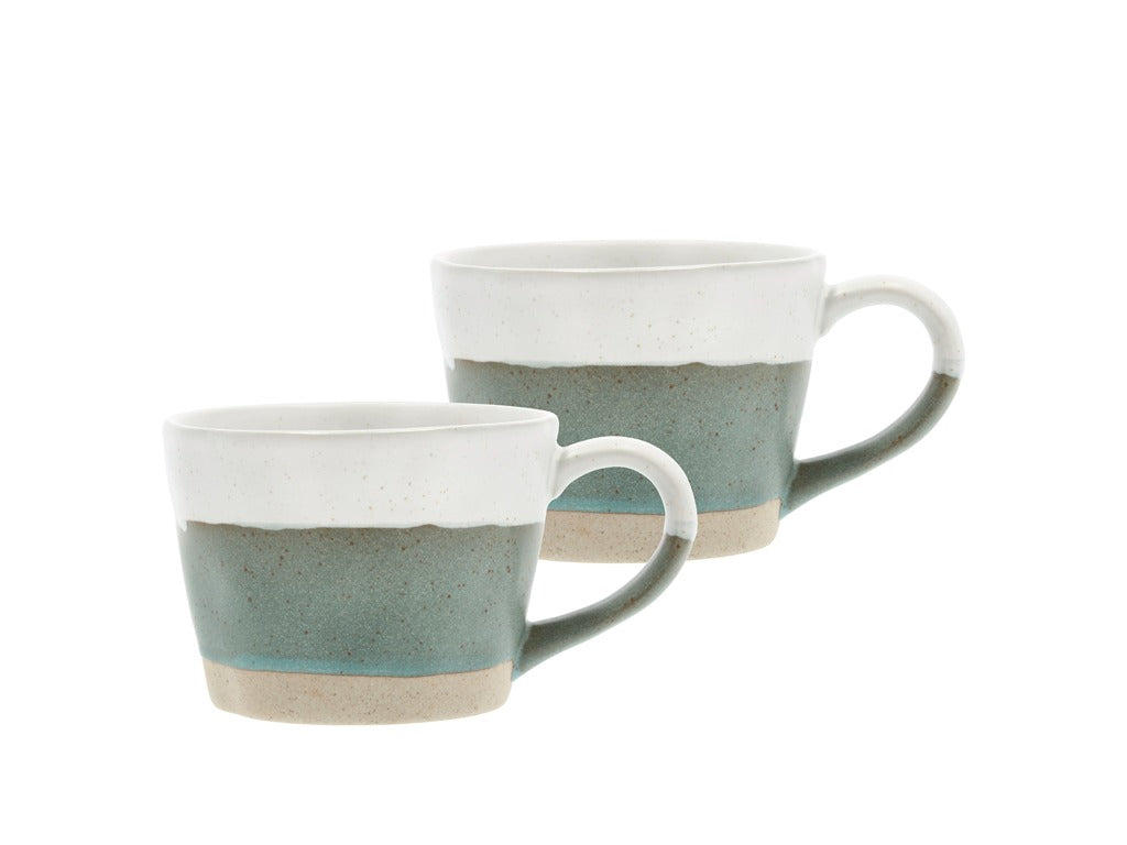 Mug Evig 0.3 liter 2 pcs Green/White Porcelain