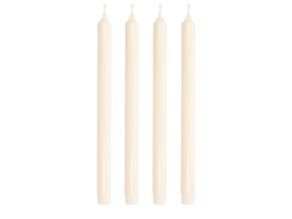 Crowntop candle Aia 30 cm 4 pcs Cream Stearin