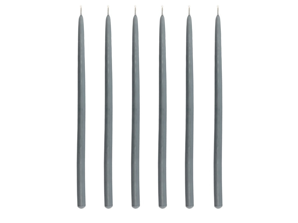 Taper candle Altri 30 cm 6 pcs Dark Grey Paraffin