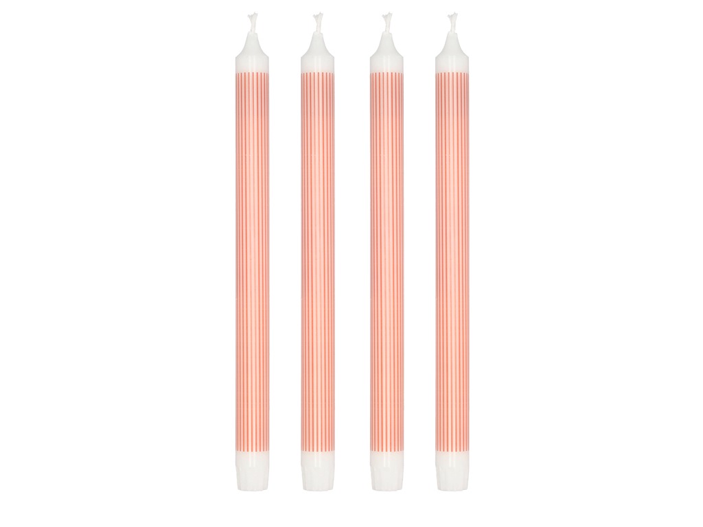 Crowntop candle Styles 29 cm 4 pcs Red Stearin