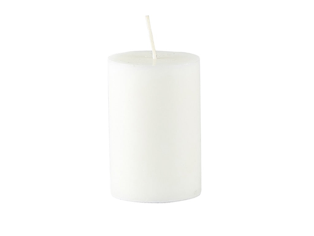 Pillar candle Trae D6 x 9 cm White Stearin
