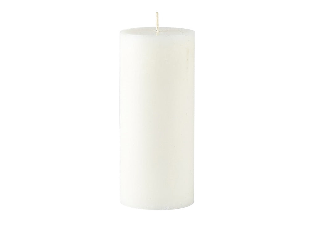 Pillar candle Trae D6 x 14 cm White Stearin