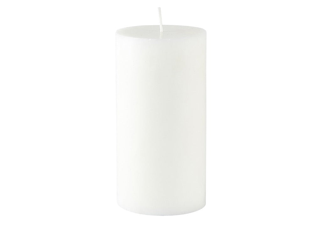 Pillar candle Trae D7.8 x 15 cm White Stearin