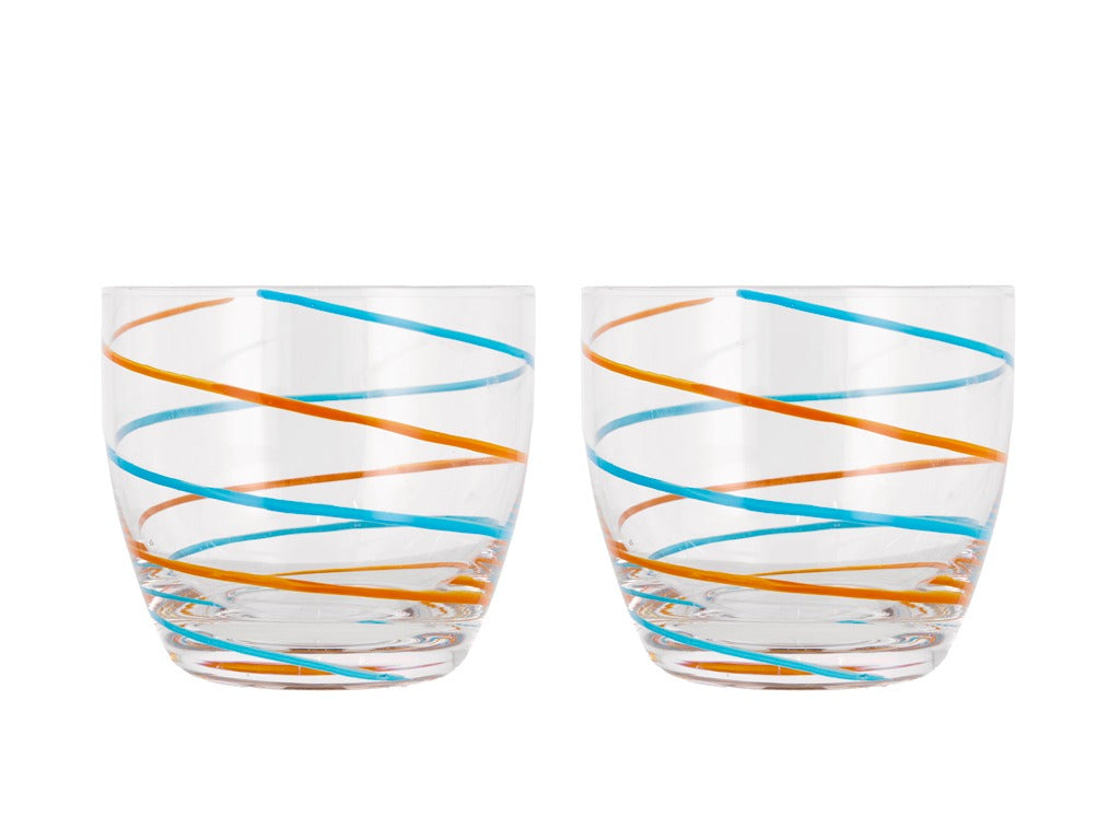 Water glass Styles 20 cl 2 pcs Blue/Amber Glass