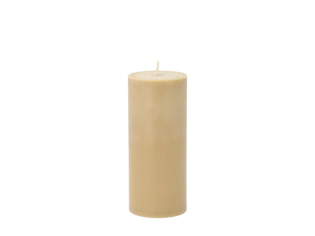 Pillar candle Trae D6 x 14 cm Camel 100% Stearin