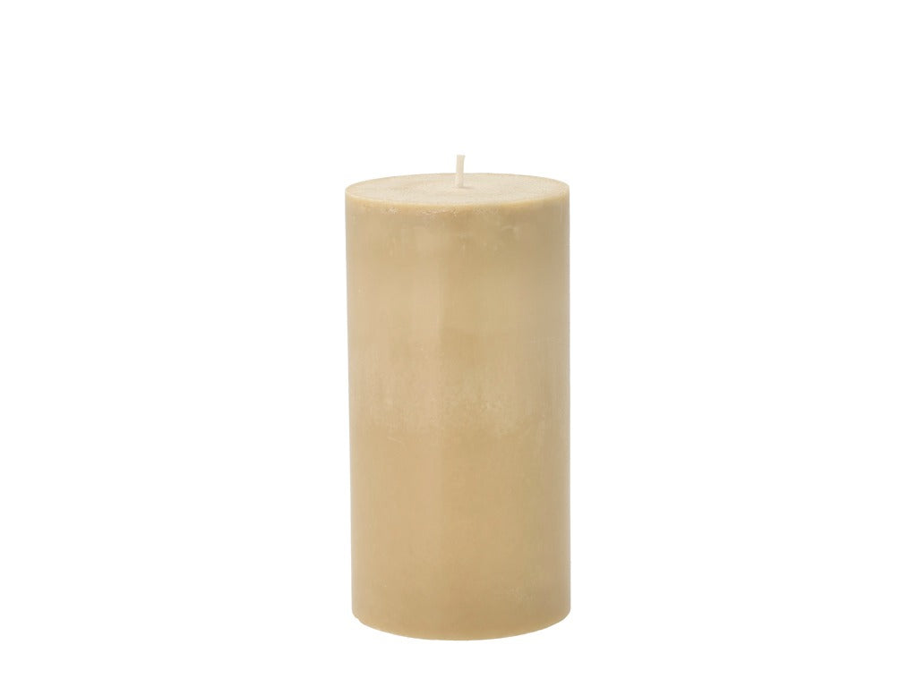 Pillar candle Trae D7.8 x 15 cm Camel 100% Stearin