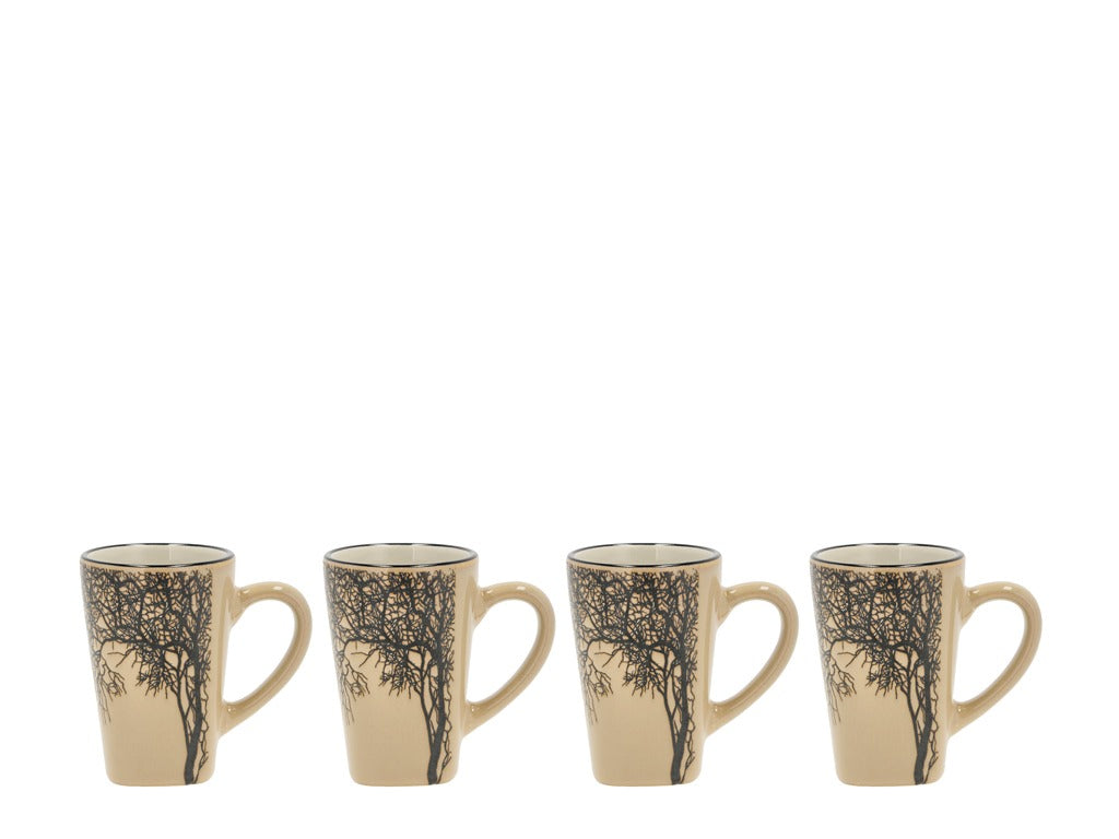 Espresso cup Hela 0.1 liter 4 pcs Brown Stoneware