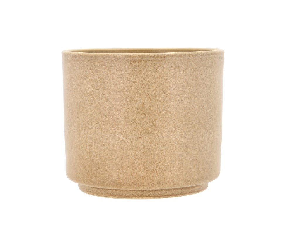 Flowerpot Leer 17 x 15 cm Cream Stoneware