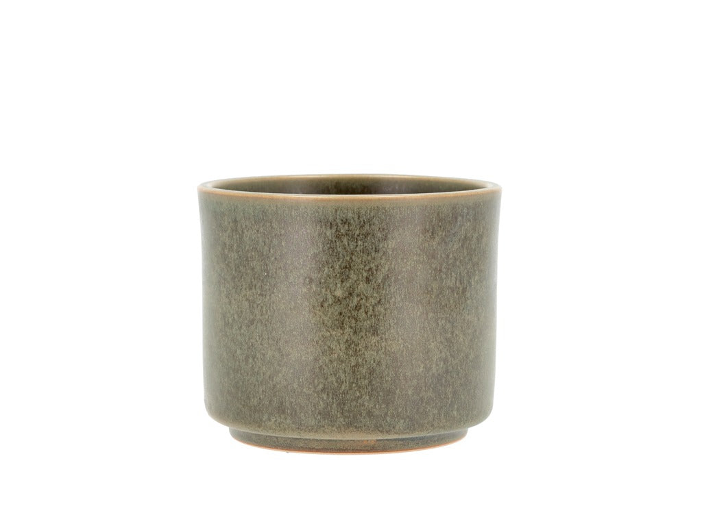Flowerpot Leer 13 x 11 cm Green Stoneware