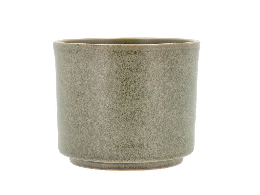 Flowerpot Leer 17 x 15 cm Green Stoneware
