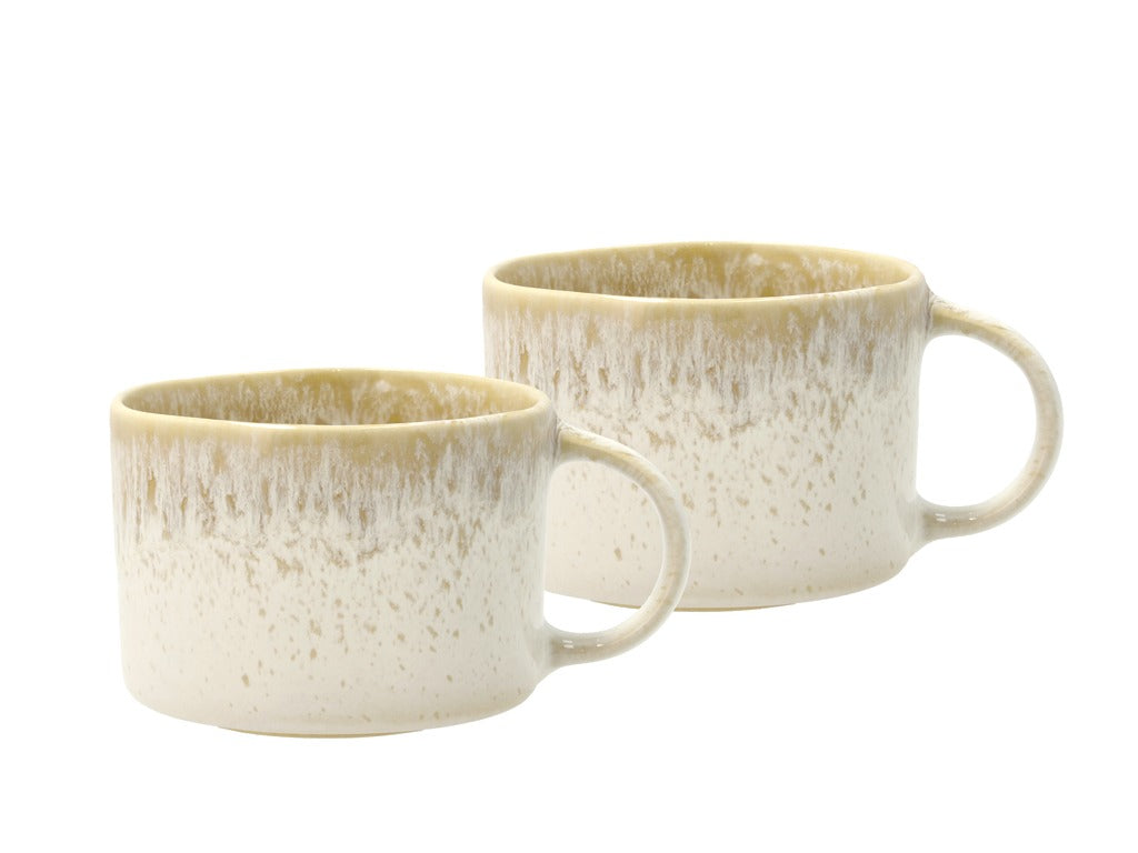 Mug w. handle Allure 0.16 liter 2 pcs Cream/Sand Stoneware