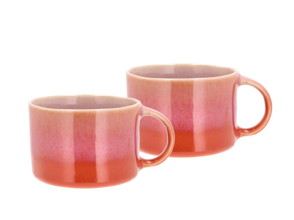 Mug w. handle Allure 0.16 liter 2 pcs Purple/Orange