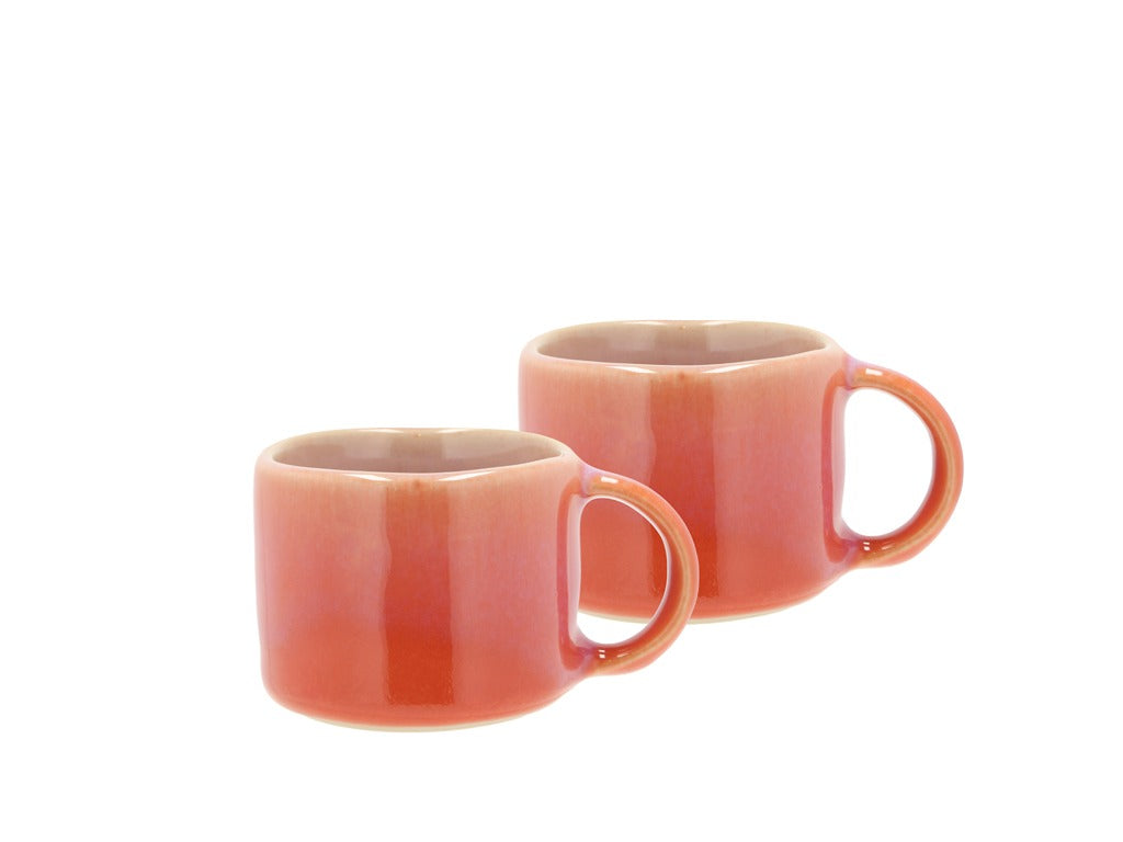 Espresso cup Allure 0.08 liter 2 pcs Purple/Orange Stoneware