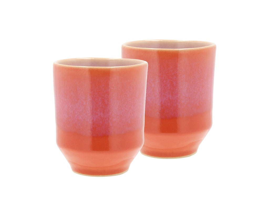 Mug Allure 0.18 liter 2 pcs Purple/Orange Stoneware