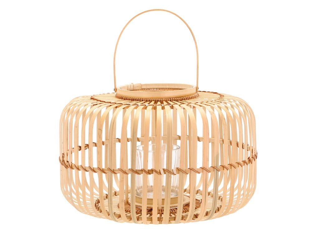Lantern Alia 38 x 25 cm Nature Bamboo/Glass
