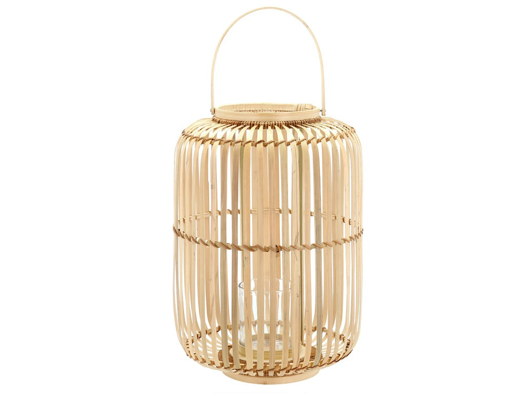 Lantern Alia 28 x 40 cm Nature Bamboo/Glass